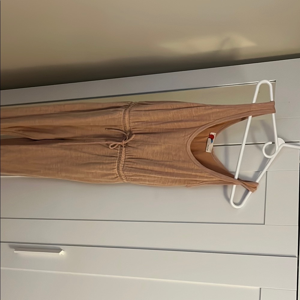 Tan Sleeveless Jumpsuit